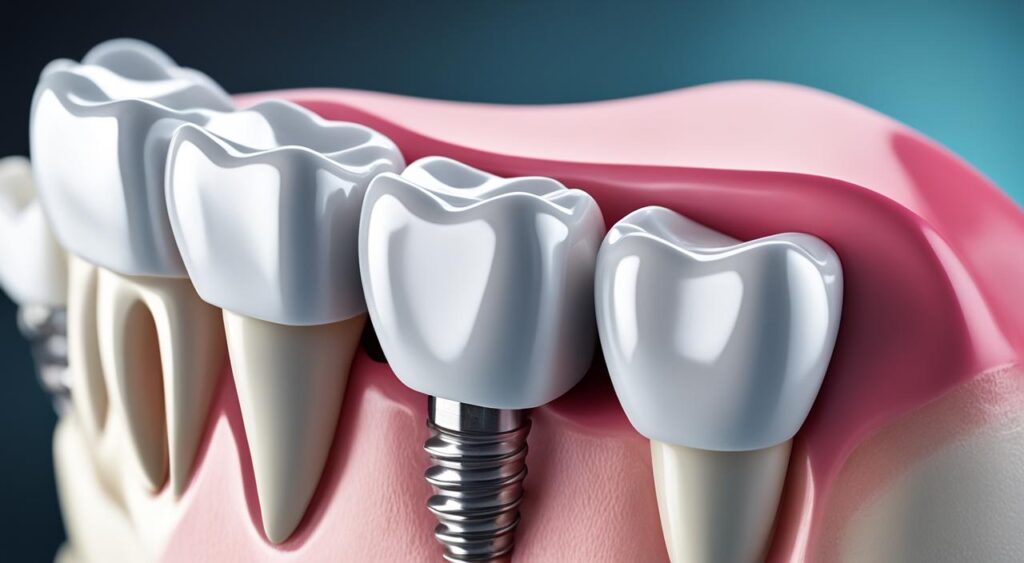 prótese dentária sobre implante